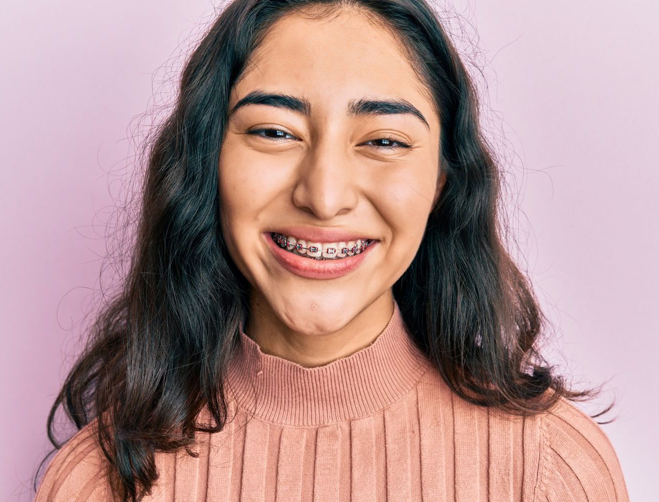 young Teen with braces smiling
